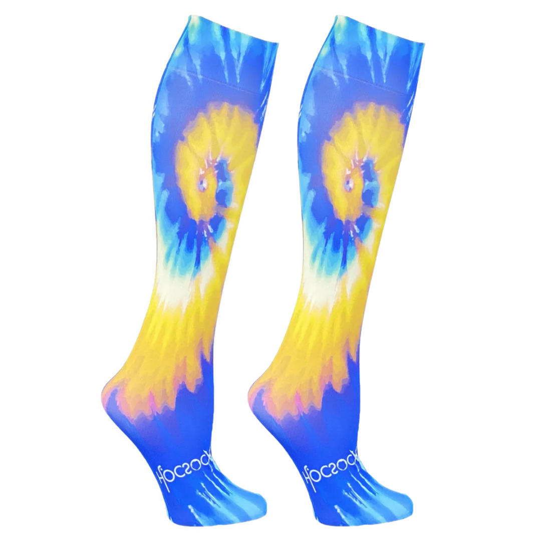 Psychedelic Blue Performance Liner Sport Socks